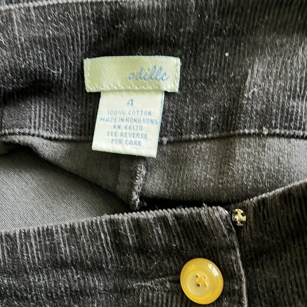 Black Corduroy Button-Down Pleated Skirt - Picture 10 of 12